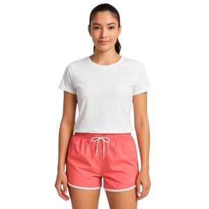 ZELOS Coral White Workout Ensemble Shorts Shirt Small New Tags
